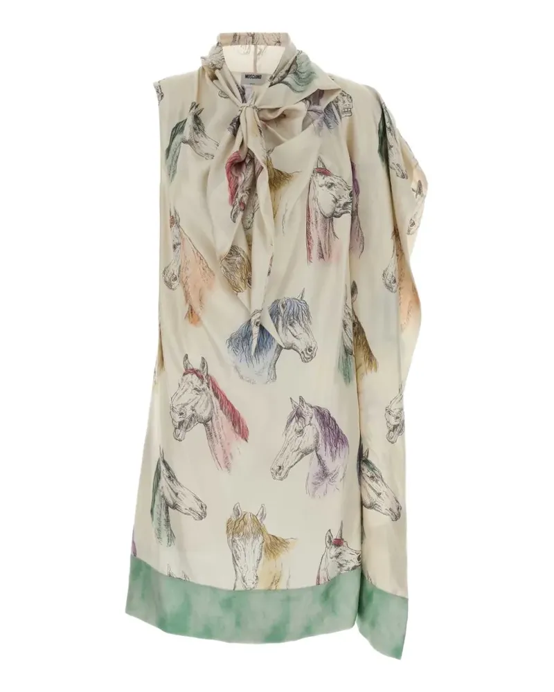 Moschino Kleid mit Pferde-Print - Nude Nude