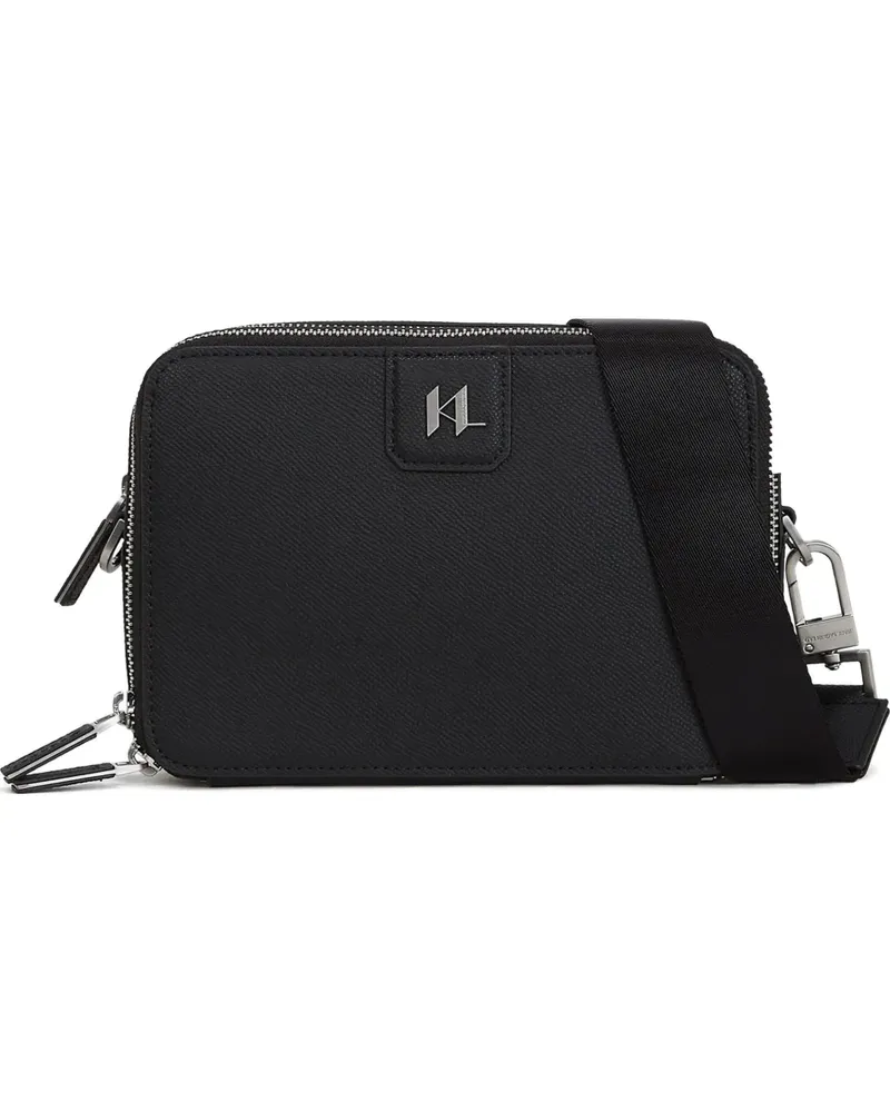 Karl Lagerfeld Umhängetasche mit Monogramm - Schwarz Schwarz
