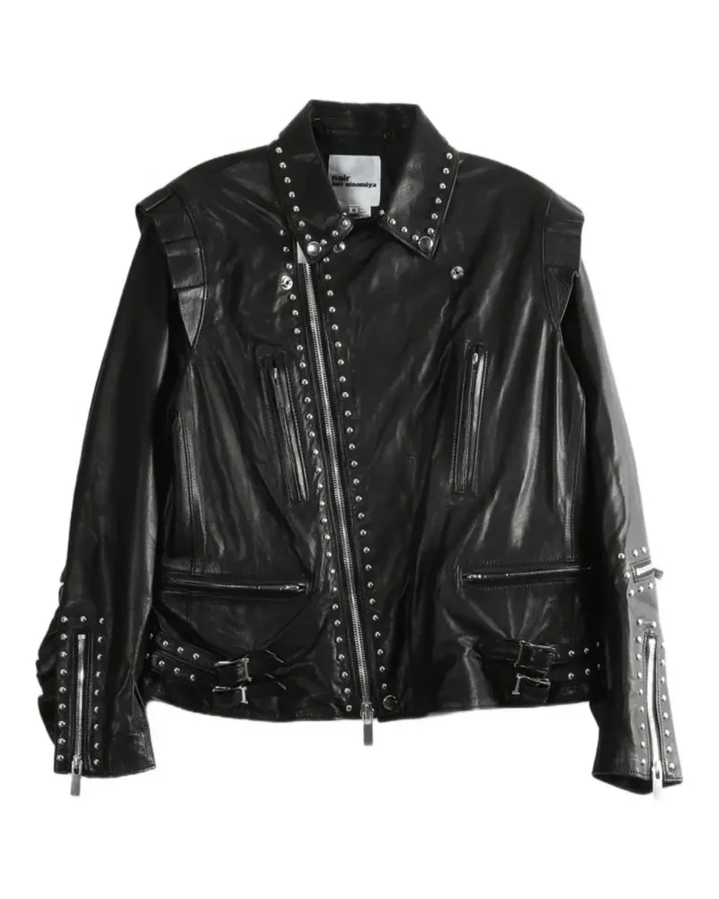 Noir Kei Ninomiya stud-embellished ruffled jacket - Schwarz Schwarz