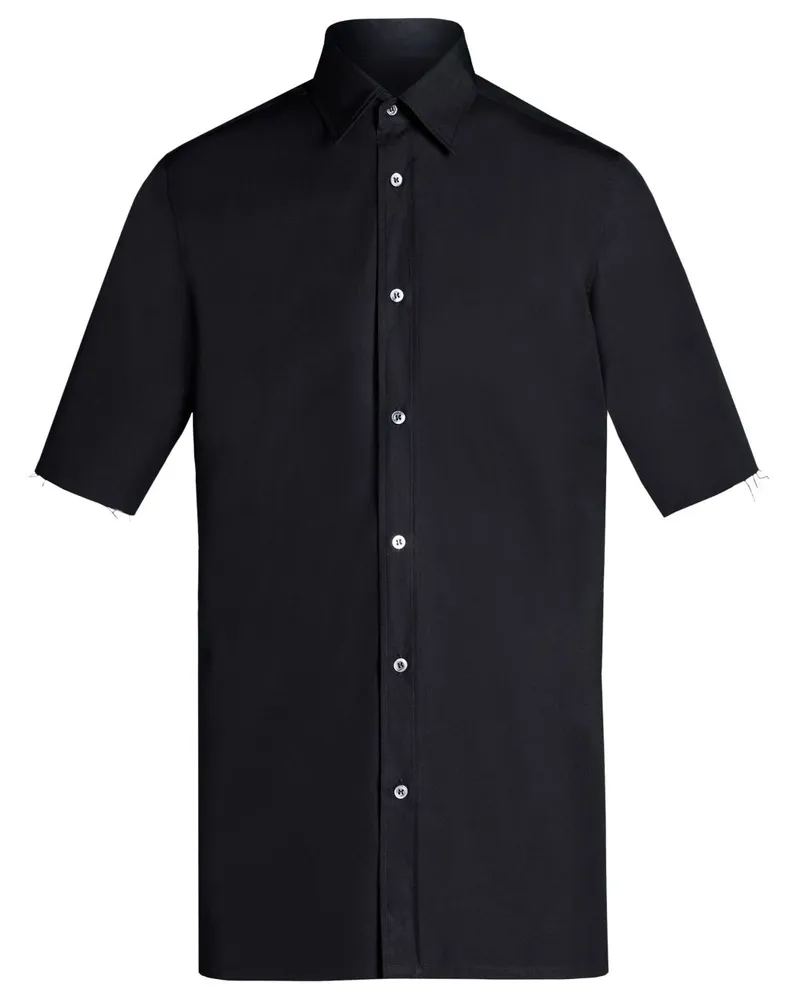 Maison Margiela Hemd mit Ziernähten - Schwarz Schwarz
