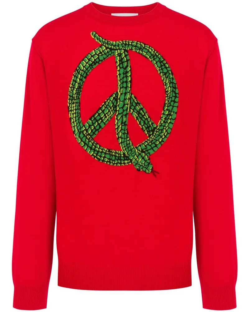 Moschino Pullover mit Logo-Stickerei - Rot Rot