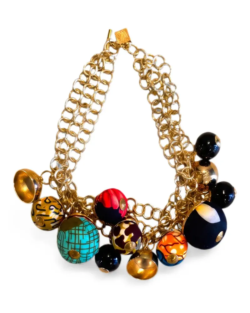 Stella Jean charm-embellished chain-link necklace - Gold Gold