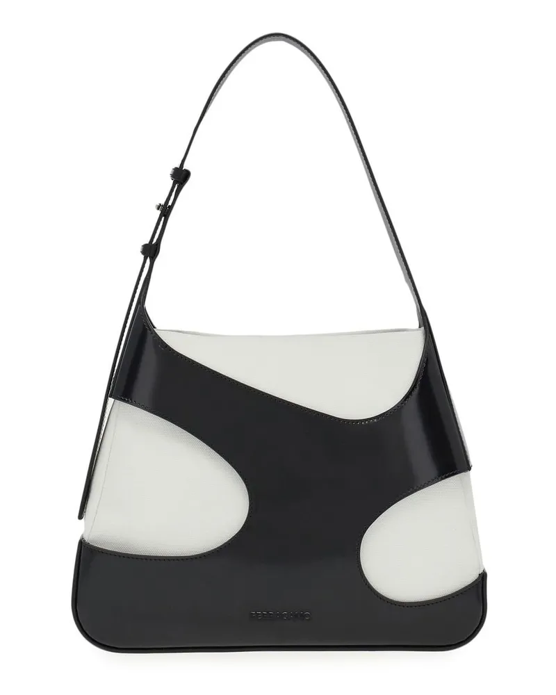 Ferragamo Schultertasche mit Cut-Outs - Schwarz Schwarz