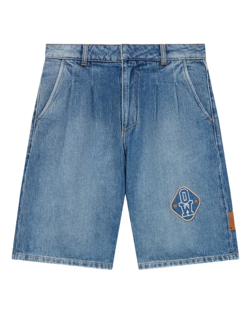 OFF-WHITE Jeans-Shorts mit Royal-Patch - Blau Blau