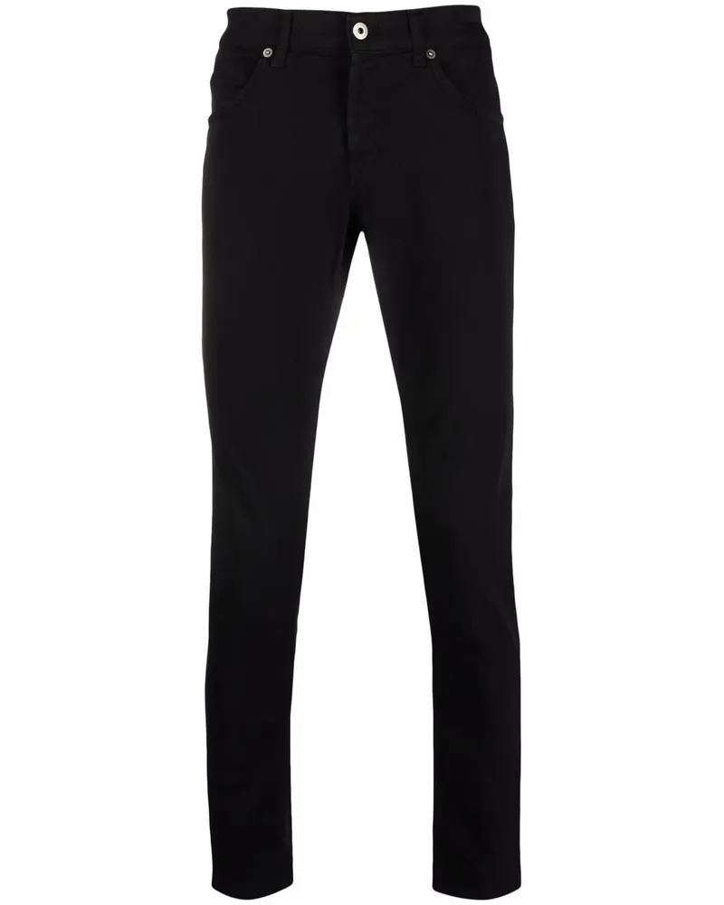 Dondup Jeans mit Logo-Patch - Schwarz Schwarz