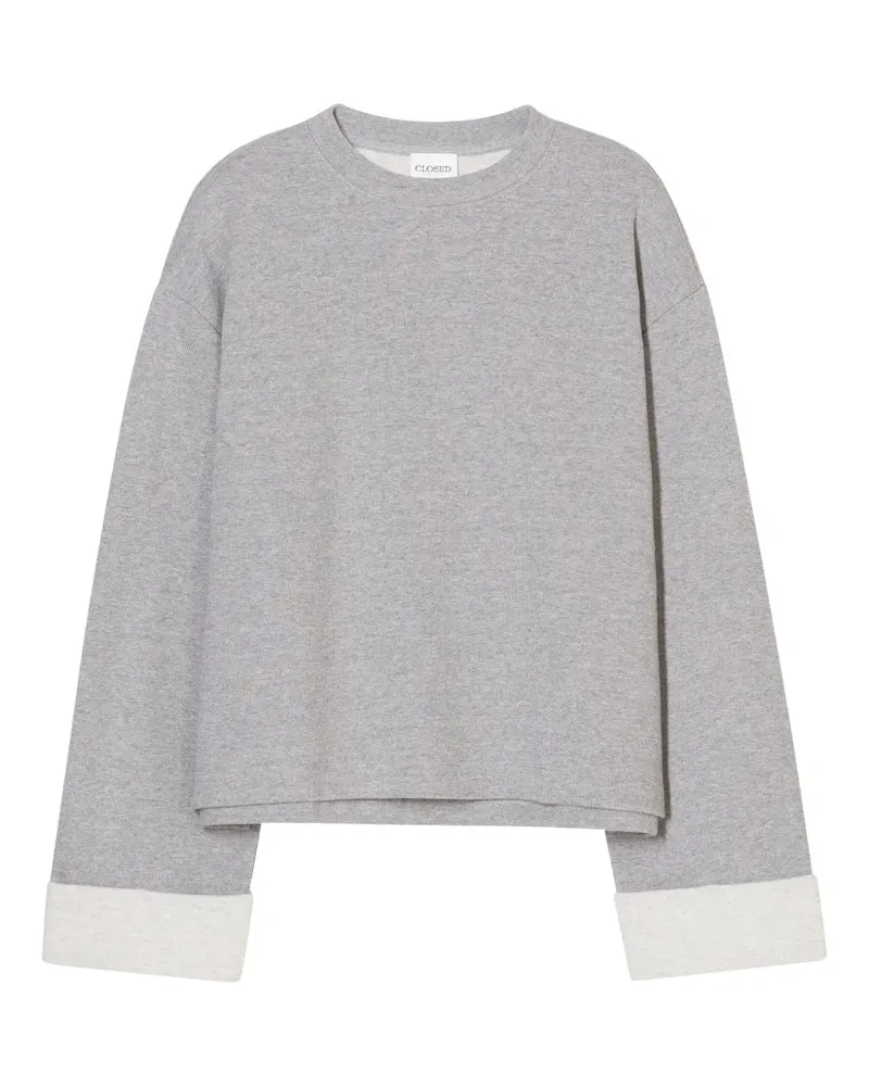 Closed Sweatshirt mit Umschlag - Grau Grau