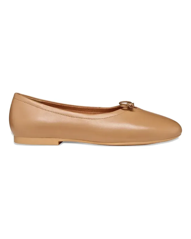 Geox New Palmaria bow-detail ballet flats - Nude Nude