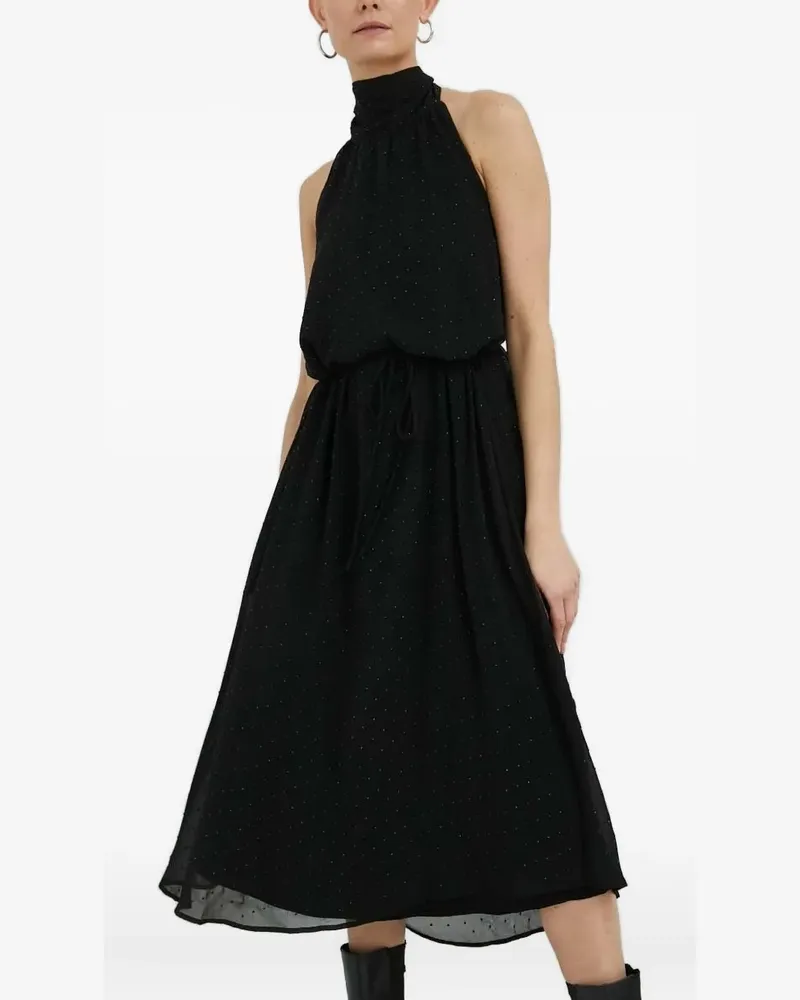 BRUUNS BAZAAR Verziertes Neckholder-Midikleid - Schwarz Schwarz