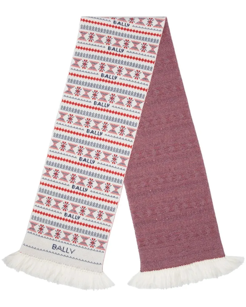 Bally Mountain Schal mit Jacquardmuster Nude