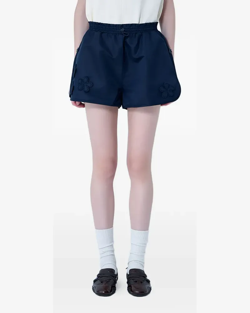 Cecilie Bahnsen floral-embroidery shorts - Blau Blau