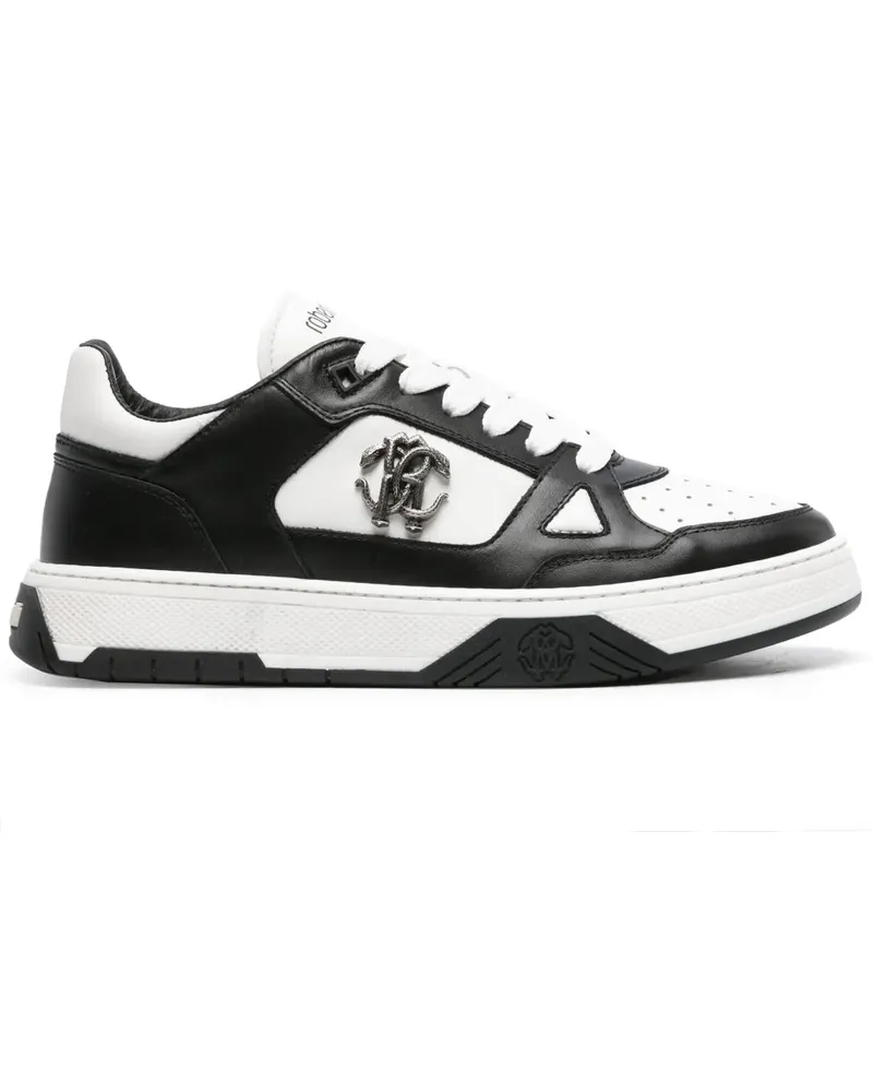 Roberto Cavalli Sneakers mit RC-Schild - Schwarz Schwarz