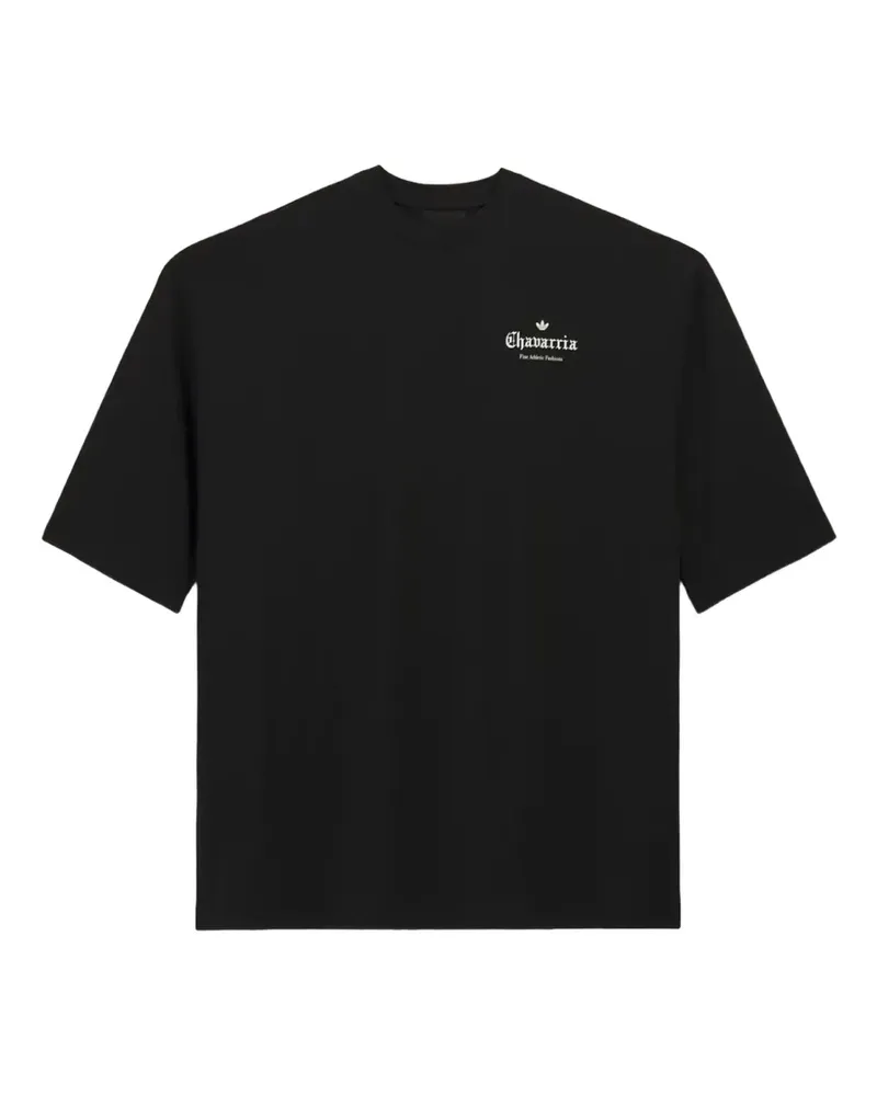 adidas x Willy Chavarria logo-print rose-graphic t-shirt - Schwarz Schwarz