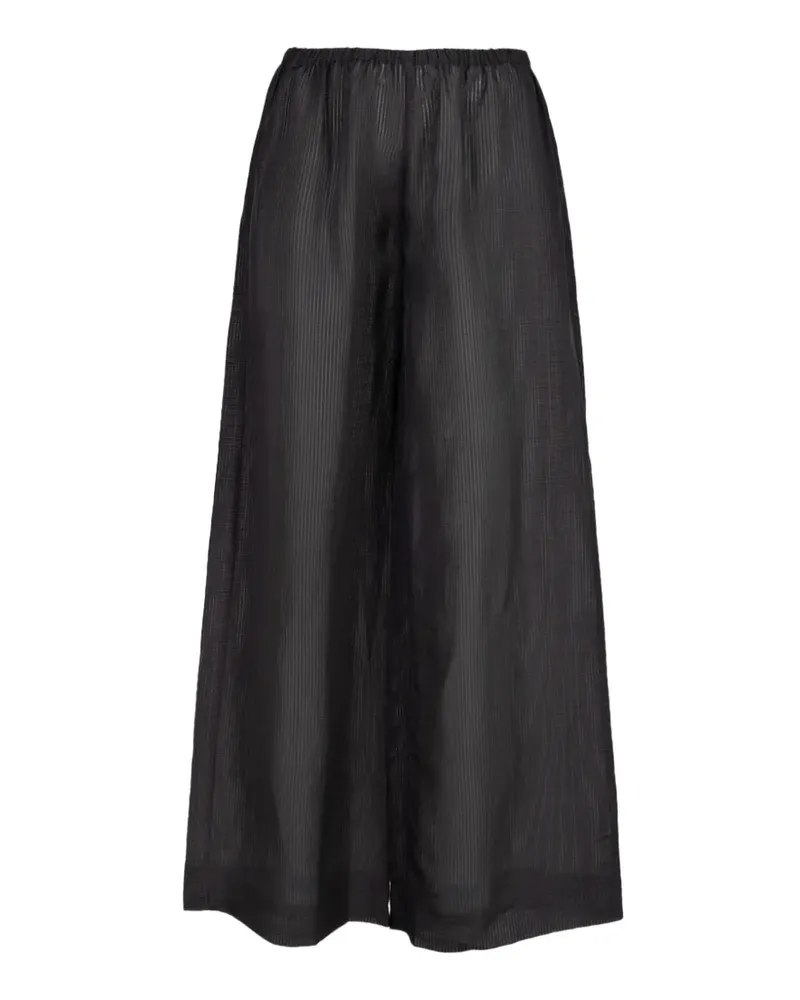 St. Agni sheer-grid palazzo pants - Grau Grau