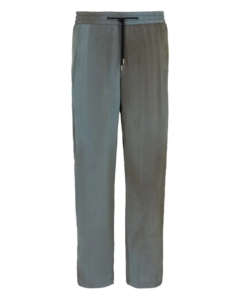 Giorgio Armani Zweifarbige Hose mit Kordelzug - Grün Grün