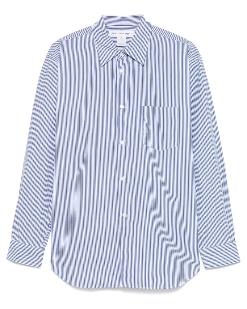 Comme des Garçons Gestreiftes Hemd - Blau Blau