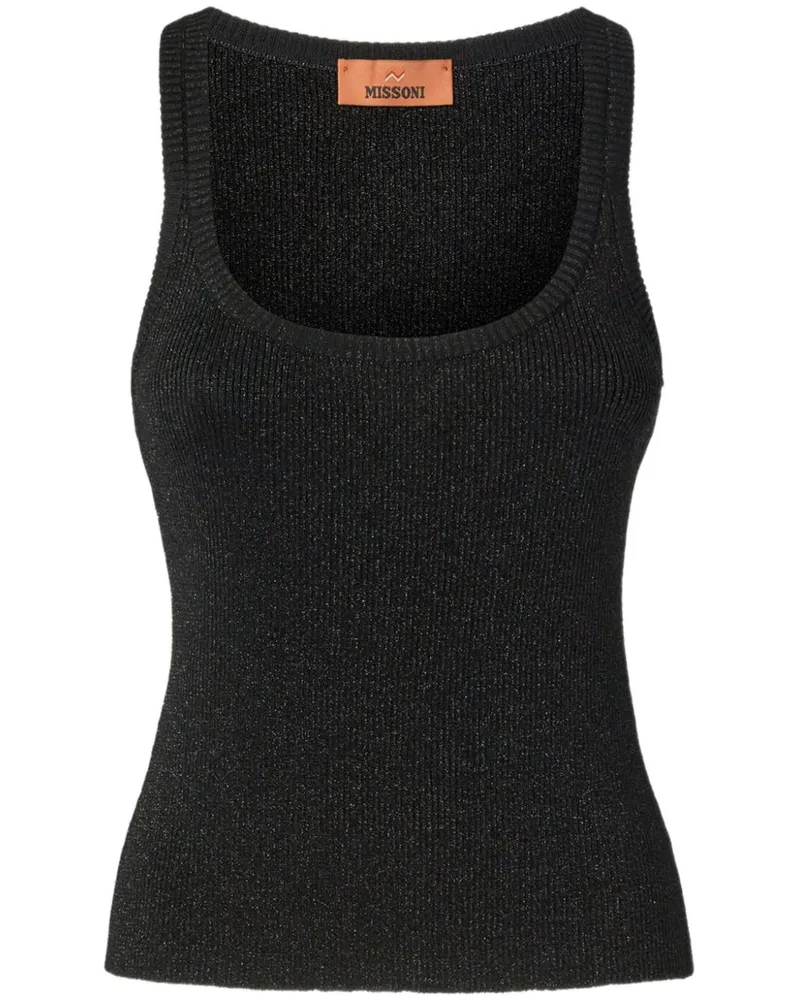 Missoni Gestricktes Lurex-Top - Schwarz Schwarz