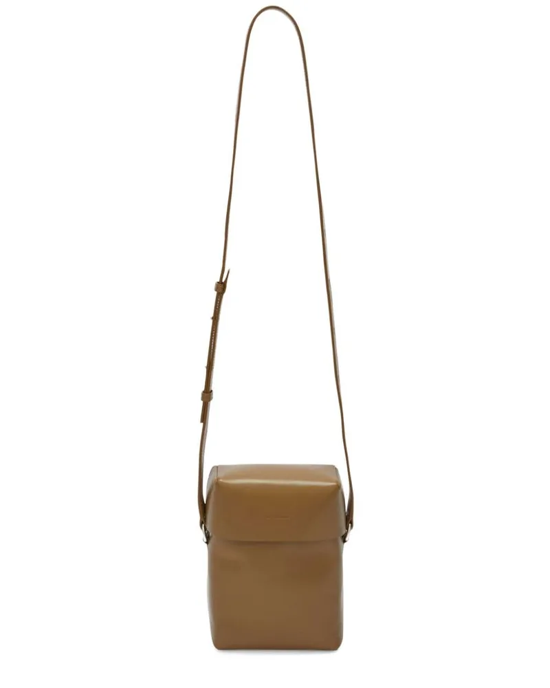 Jil Sander Lid Schultertasche Braun