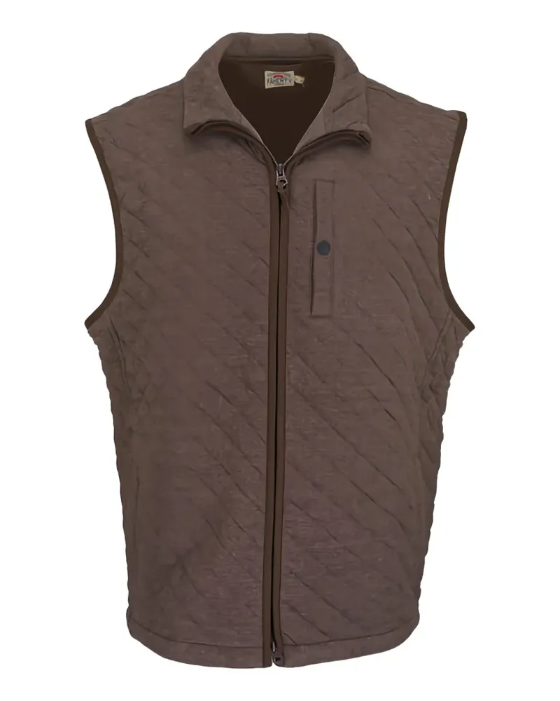 Faherty Gesteppte Epic Weste mit Reißverschluss - Grün Grün