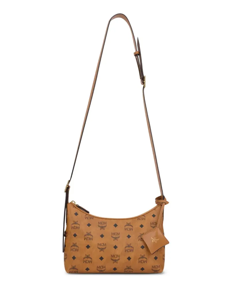 MCM Aren Schultertasche mit Monogramm - Braun Braun
