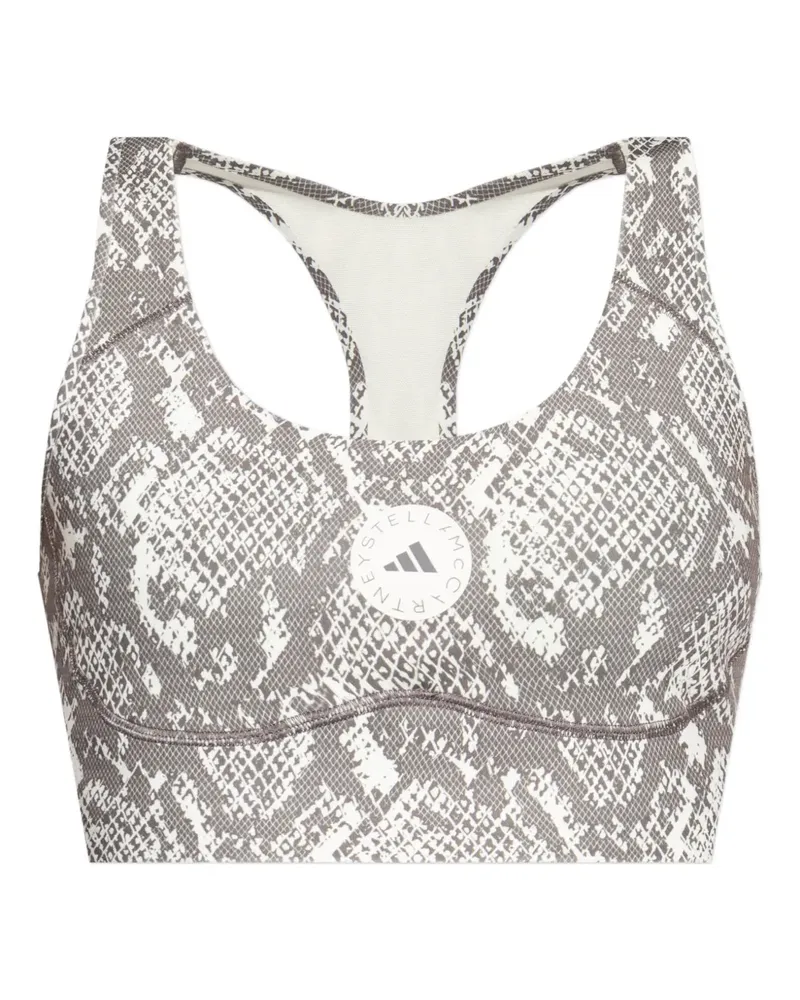 adidas Sport-BH mit Schlangen-Print - Grau Grau