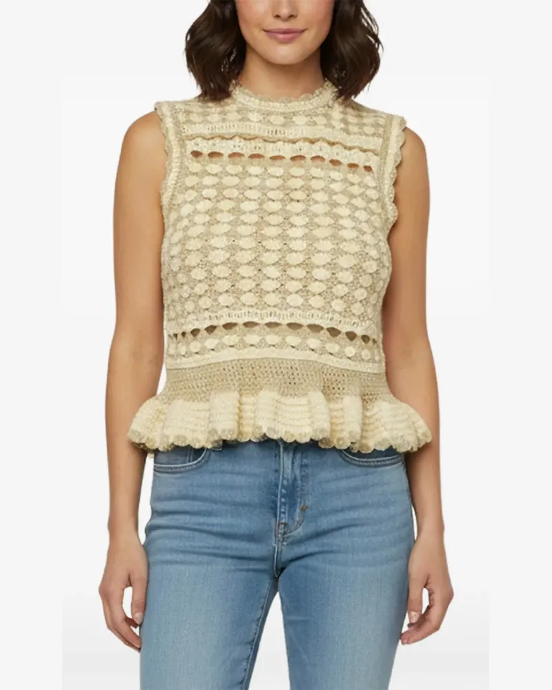 Zimmermann Gehäkeltes Wanderlust Tanktop - Nude Nude