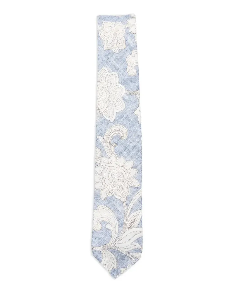 Dell'oglio Martin paisley-print tie - Blau Blau