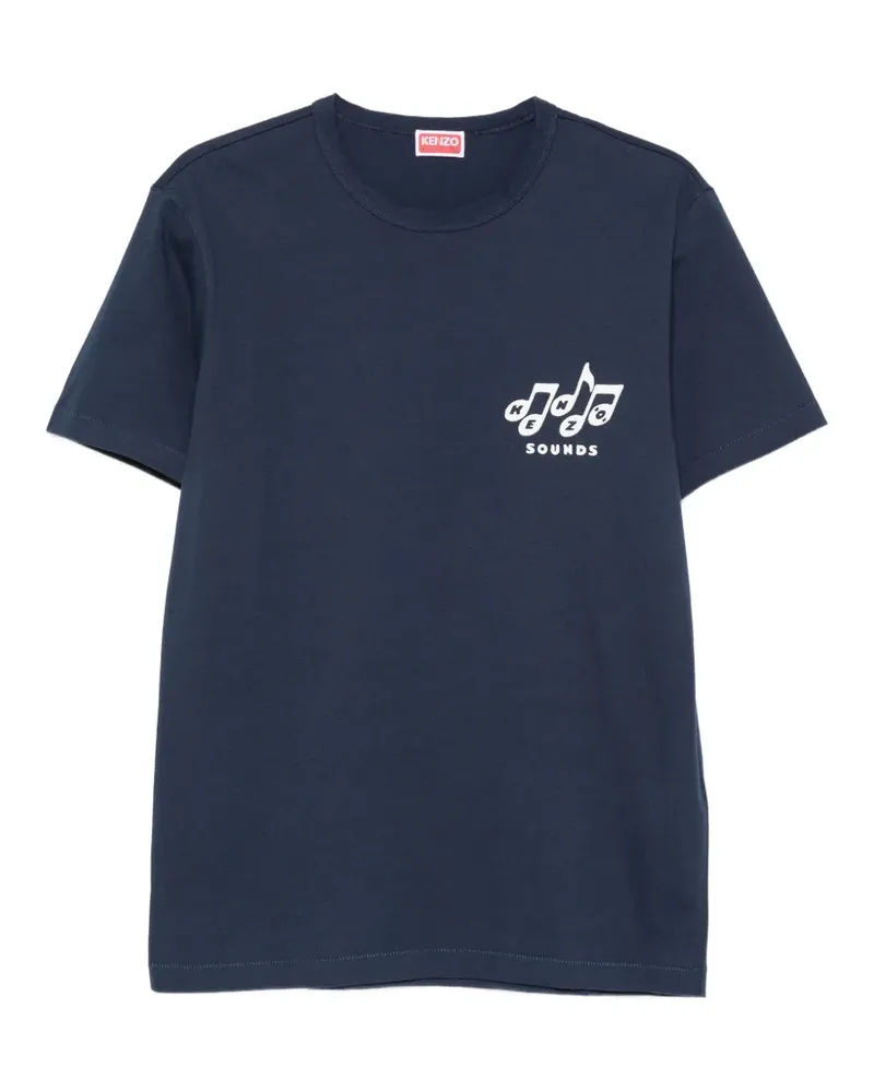 Kenzo logo-print short-sleeve T-shirt - Blau Blau