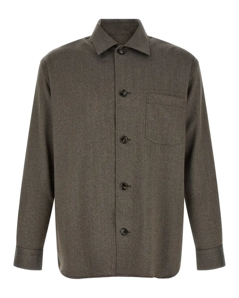 Brioni Meliertes Hemd - Braun Braun