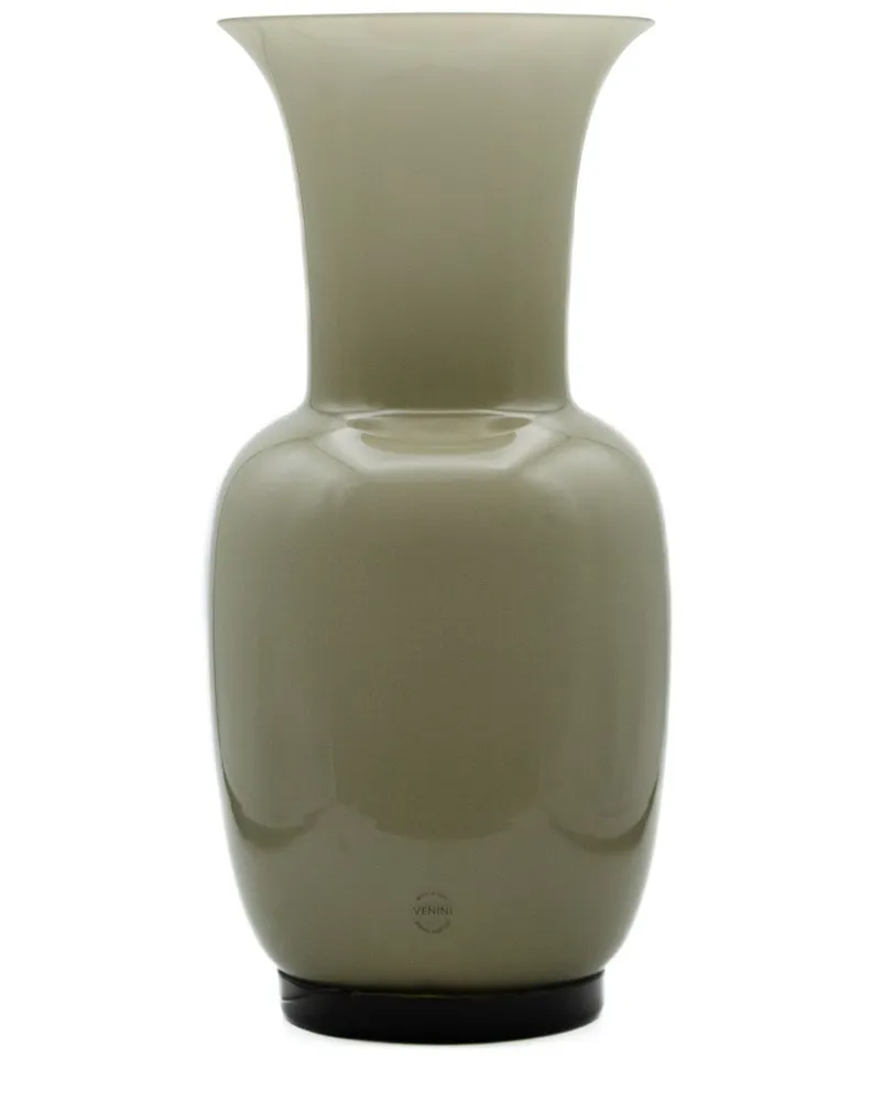 Venini Opalino Vase (30cm x 14cm) - Grau Grau