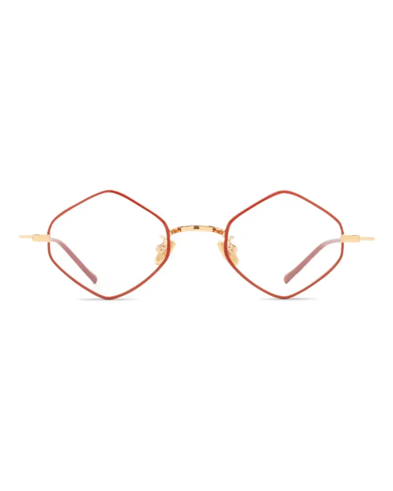 Eyepetizer Leopard geometric-frame glasses - Rot Rot
