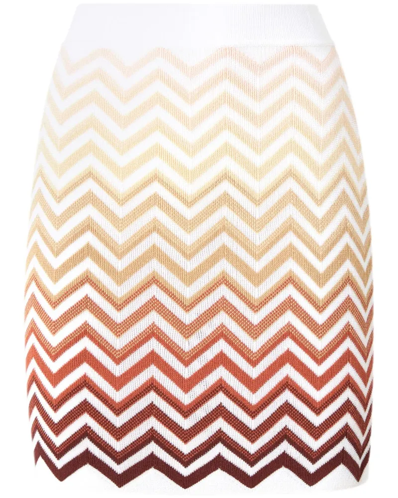 Missoni Minirock mit Zickzackmuster - Weiß Weiß