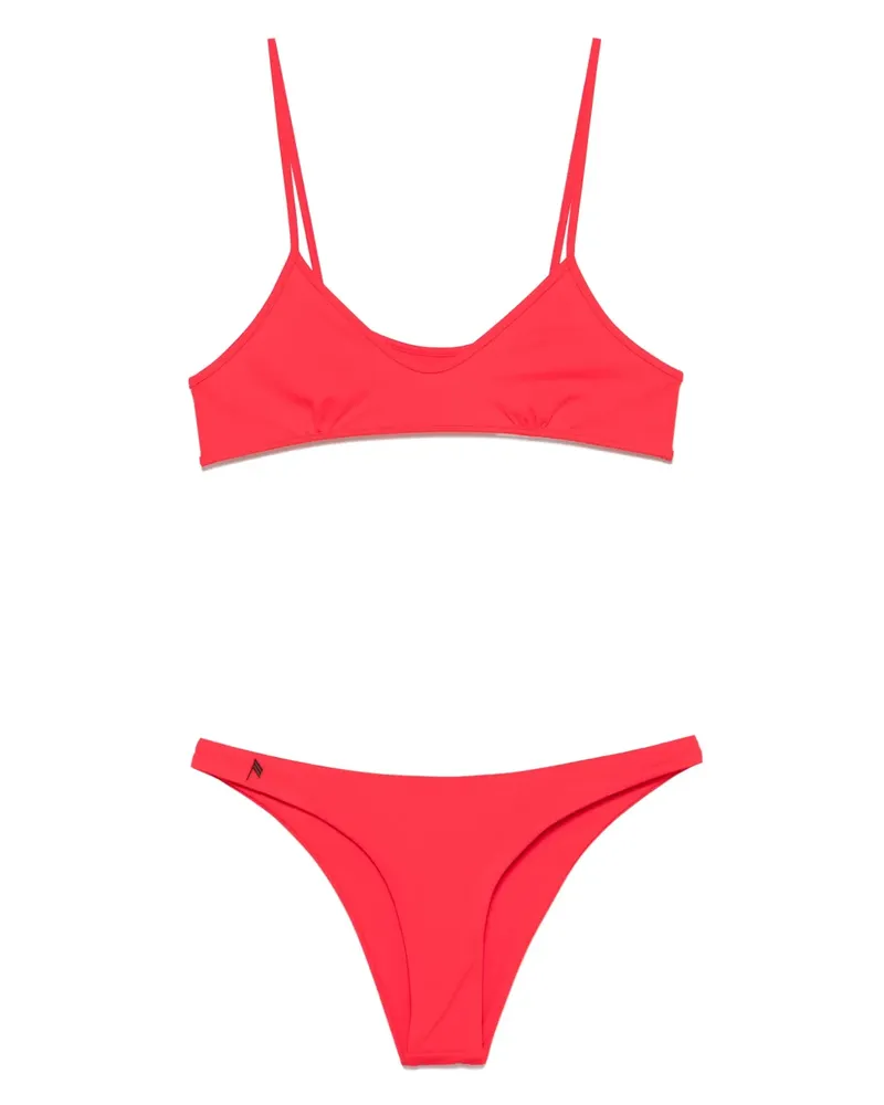 ATTICO Bikini mit Logo-Print - Rot Rot