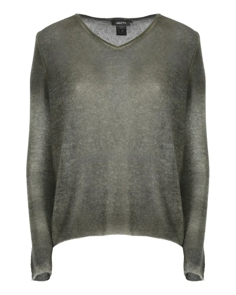 Avant Toi Kaschmirpullover mit V-Ausschnitt - Grün Grün