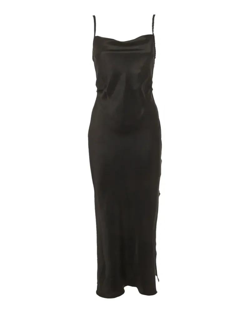 Nanushka Fiore cowl-neck midi dress - Schwarz Schwarz