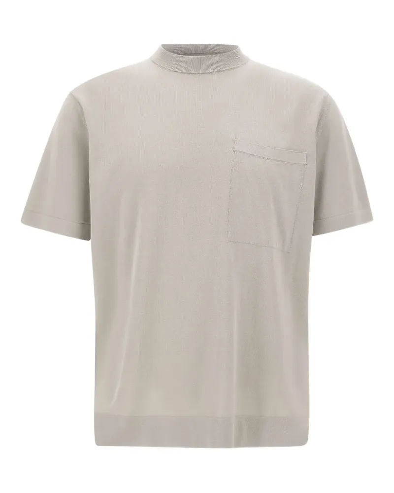 Filippo de Laurentiis T-Shirt mit Stehkragen - Grau Grau