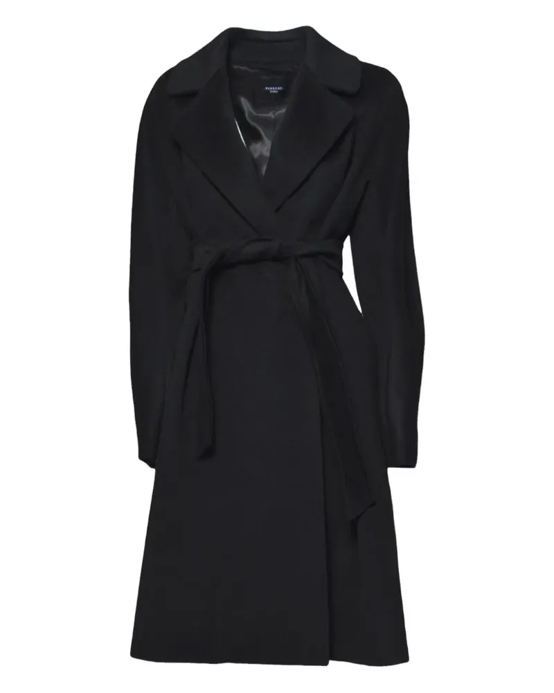Max Mara Gewickelter Mantel mit Gürtel - Schwarz Schwarz
