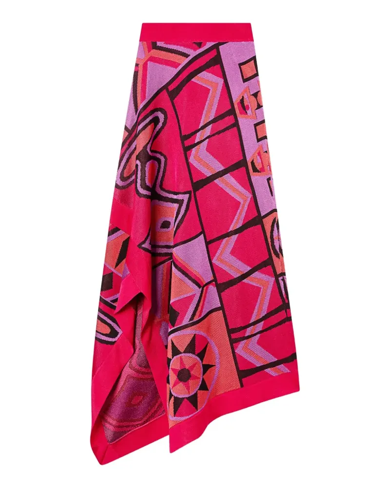 Emilio Pucci jacquard asymmetrical skirt - Rosa Rosa