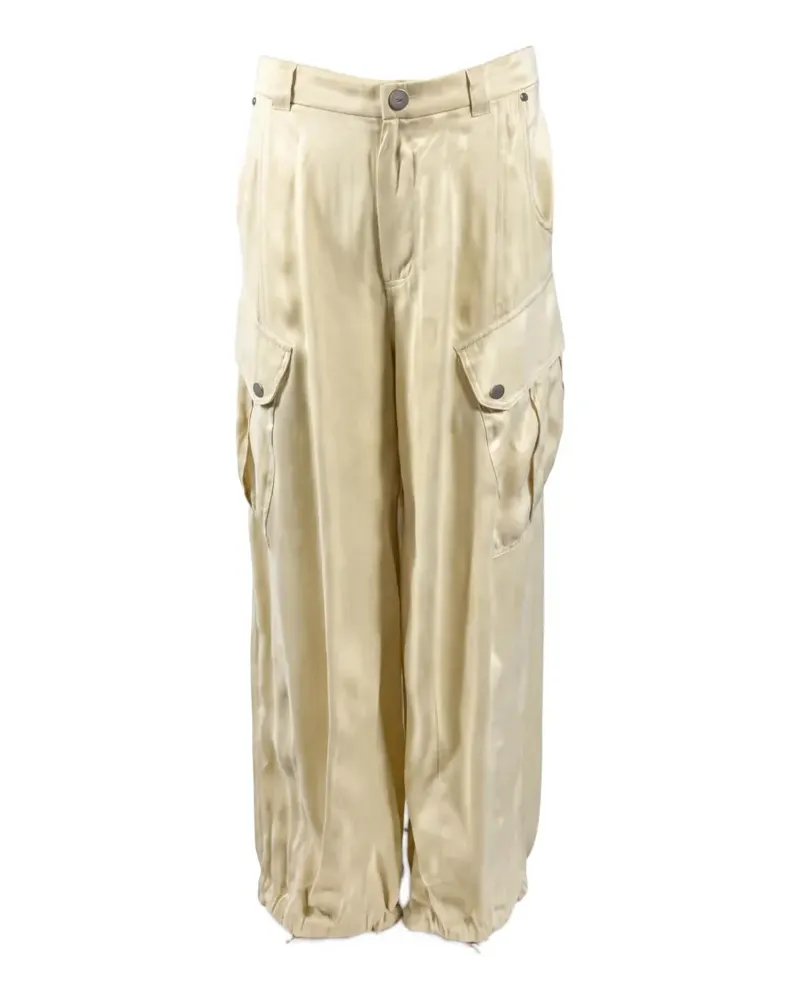 Pinko Cargohose mit Satin-Finish - Nude Nude
