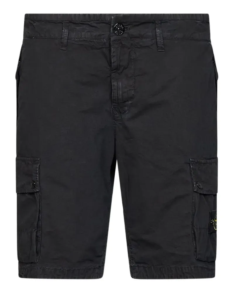 Stone Island logo-patch cargo shorts - Schwarz Schwarz