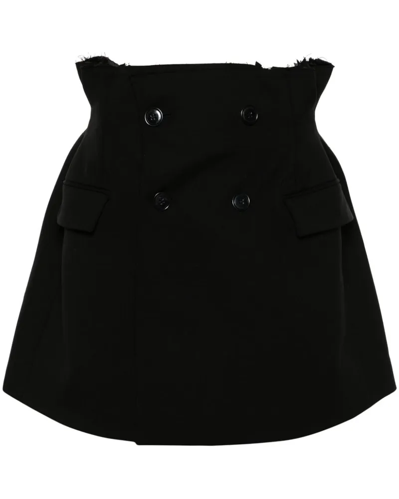 VETEMENTS Minirock mit doppelter Knopfleiste - Schwarz Schwarz