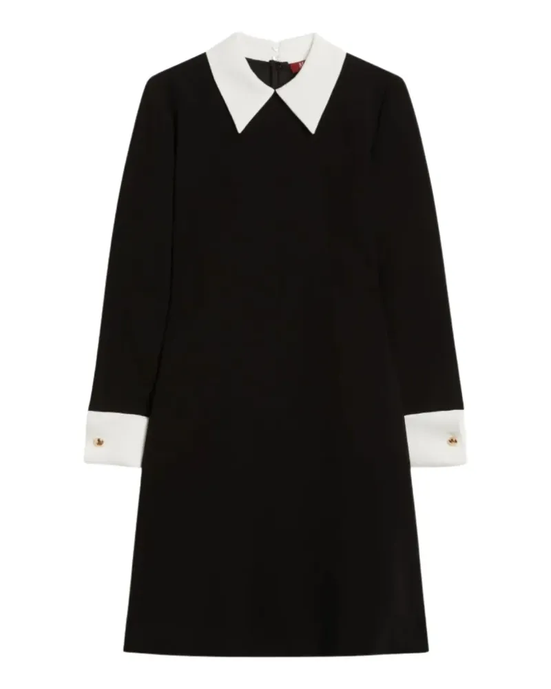 Max Mara Kleid mit Umschlag - Schwarz Schwarz