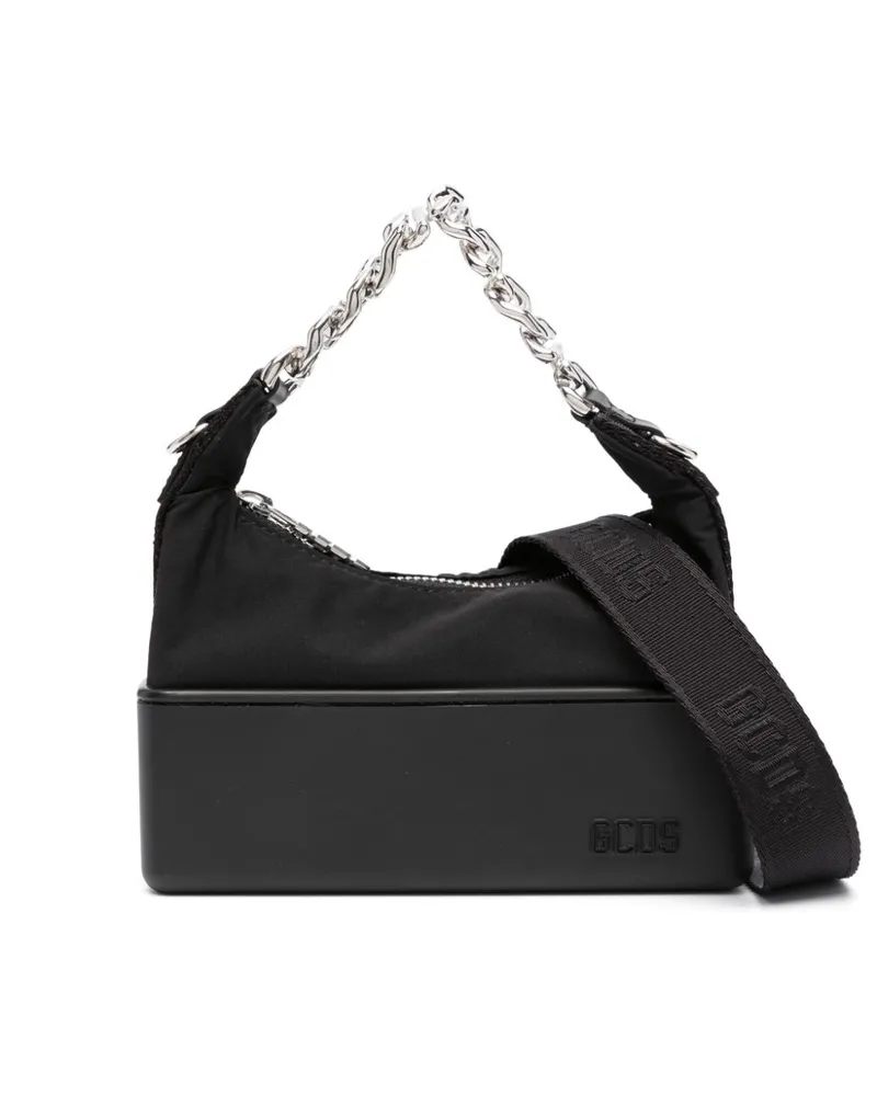 GCDS Kleine Handtasche mit Logo-Schild - Schwarz Schwarz