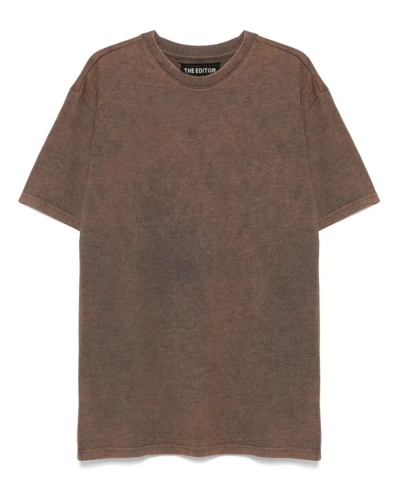 THE EDITOR Klassisches T-Shirt - Braun Braun