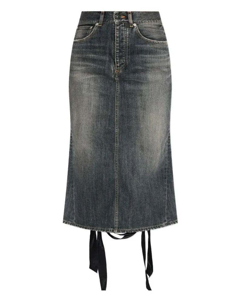 Balenciaga Midirock mit Schnürung - Grau Grau