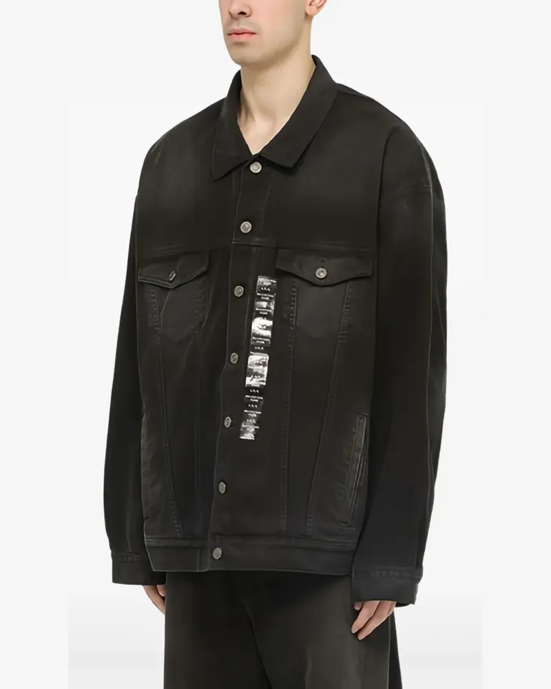 Balenciaga Jeansjacke mit Taschen - Schwarz Schwarz