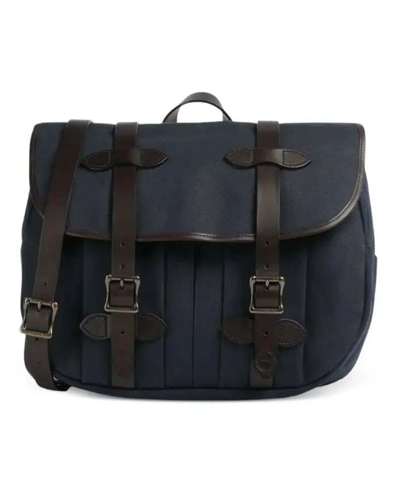 Filson medium buckled twill shoulder bag - Blau Blau