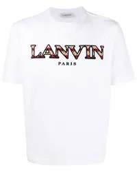 Lanvin T-Shirt mit rundem Ausschnitt Weiß