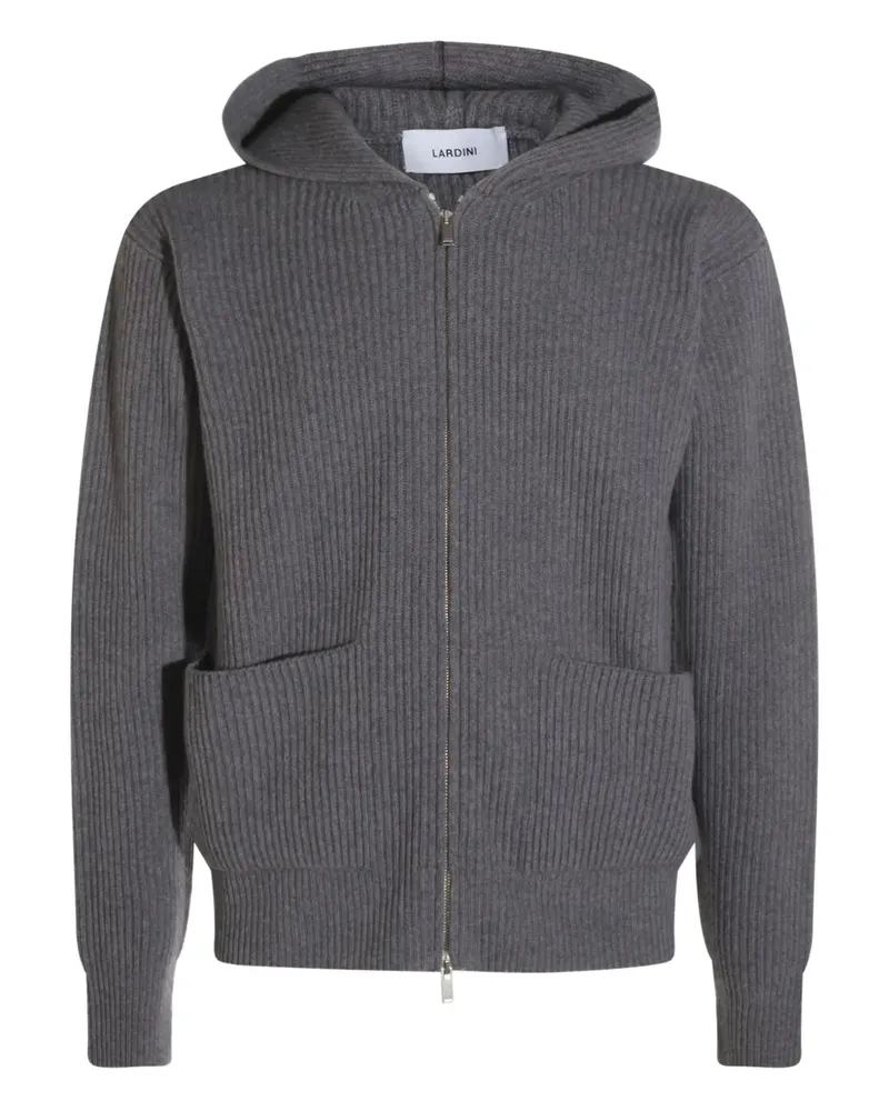LARDINI Gerippte Kapuzenjacke - Grau Grau