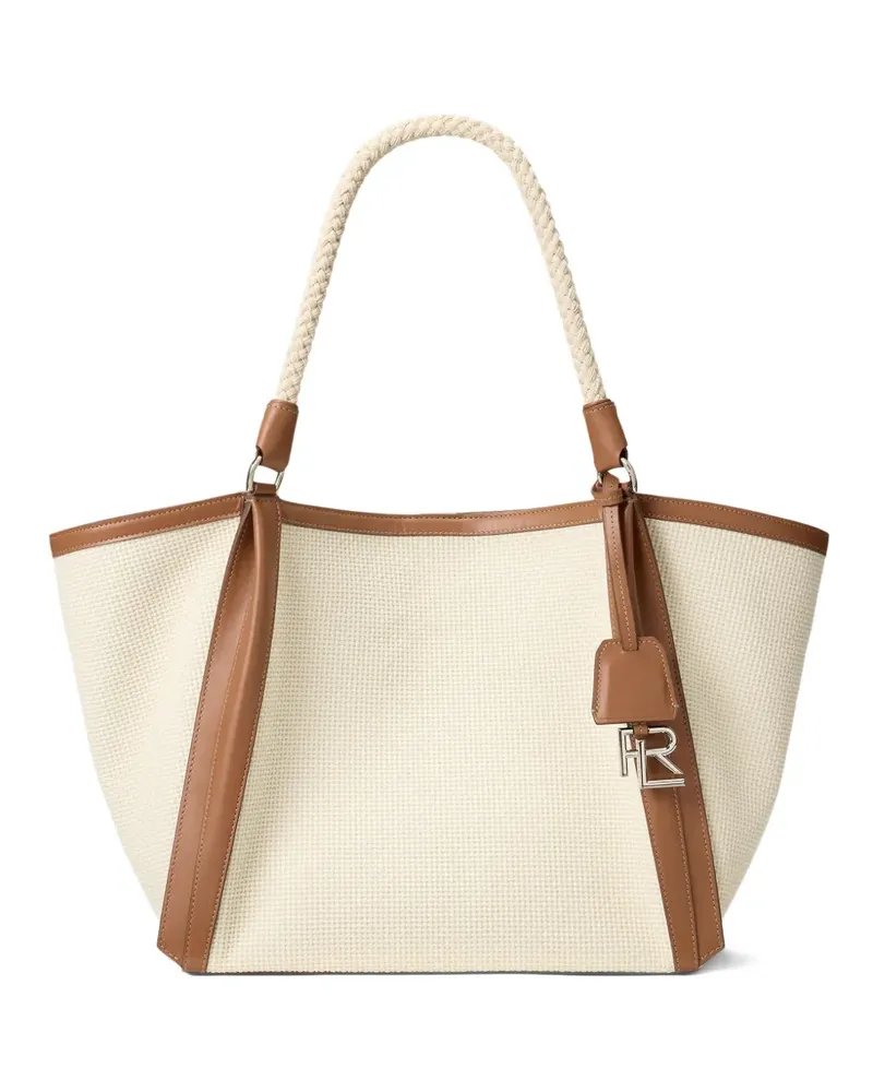 Ralph Lauren Gewebter Tote Bag mit Kordelgriff - Nude Nude