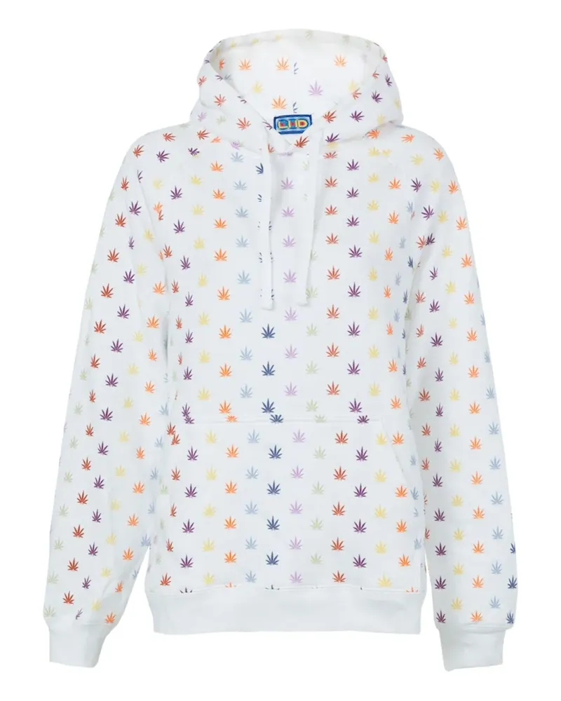 LHD Kapuzenstrick mit Print - Weiß Weiß